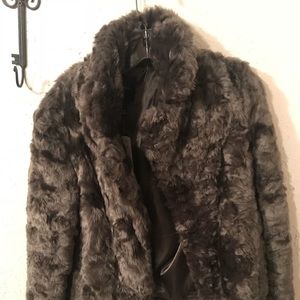 Gray Faux Fur Coat Forever21 Large